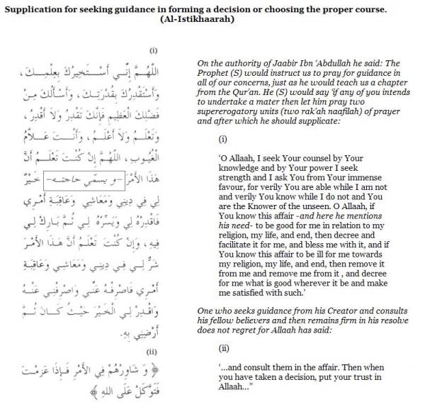 salatul istikhara